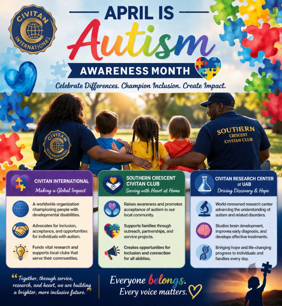 silhoette of people around a table for April is Autism Awareness Month