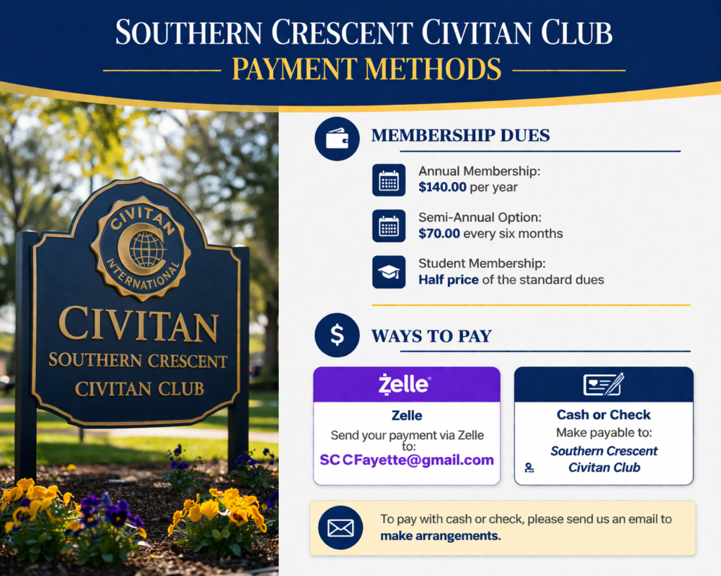 image with logo and various ways to pay dues
