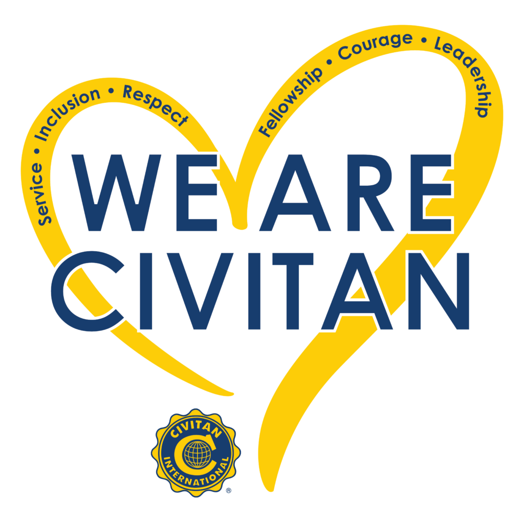image of a heart with the words WE ARE CIVITAN in the middle